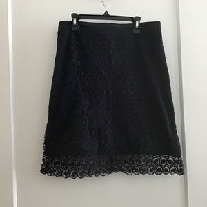Navy blue lace skirt